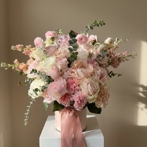 Blush Cloud Boxed Arrangement